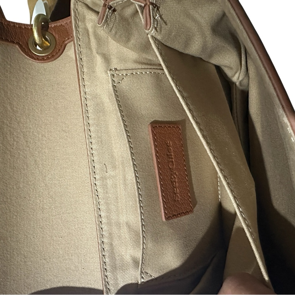 See by Chloé Hana Caramello Leather & Suede Saddle Crossbody Bag - Picture 10 of 16